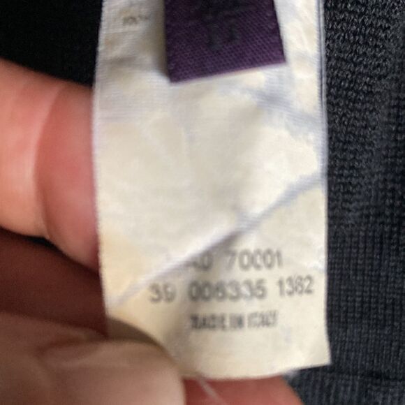 Trend Les Copains Black Wool Turtleneck Sweater with Button Detail. Size 42/6. - Picture 8 of 9